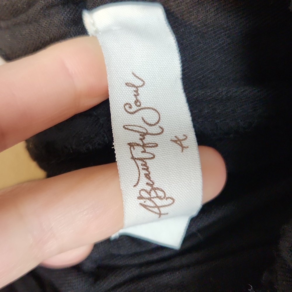 A Beautiful Soul Embroidered Floral Black Dress Size 1X - Picture 3 of 9